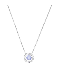 Swarovski Sparkling Dance Round Necklace, Blue 5279425