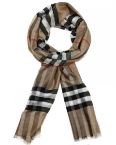 Burberry Unisex Silk & Wool Scarf