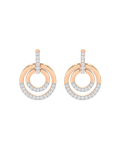 Swarovski Two-Tone Steel/Gold-Plate Circle Earrings
