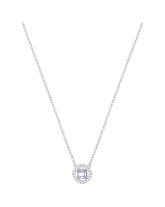 Swarovski Angelic Square Pendant - Blue/Rhodium Plating