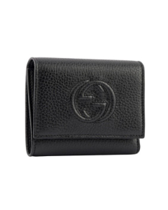 Gucci - GG print Soho Leather Small Wallet Black