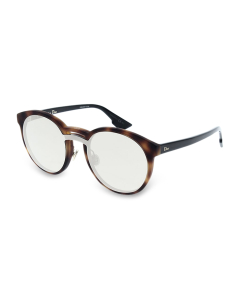 Dior - Light Gold Mirror Round Ladies Sunglasses