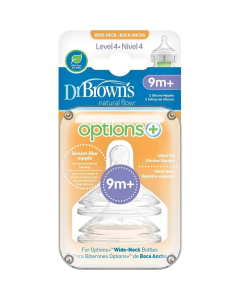 Dr Brown's - Options+ Level 4 Teats 9m+ (2 Pack) (Packaging is Damaged)