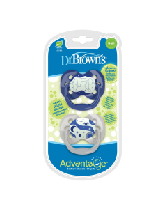 Dr Brown's - Advantage Glow in the Dark Soother 0-6m (Blue)