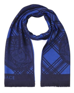 Versace Collection 100% Wool Scarf – Blue