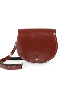 Gweniss Avery Saddle Bag - Oxblood Patent