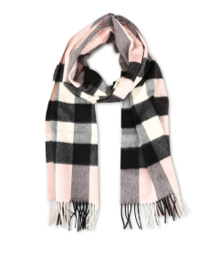 Burberry - Checked Cashmere Scarf - Pink