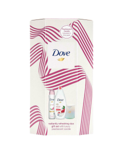 Dove - Radiantly Refreshing Duo Gift Set with Luxury Candle