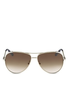 Chloe - Sunglasses Aviator Light Gold/Blue Frame
