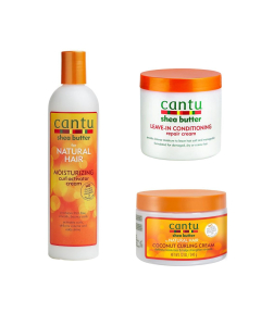 Cantu - Shea Butter Moisturizing Curl Activator Cream (355ml) /  Shea Butte Coconut Curling Cream (340g) / Shea Butter Leave in Conditioning Repair Cream (453g)