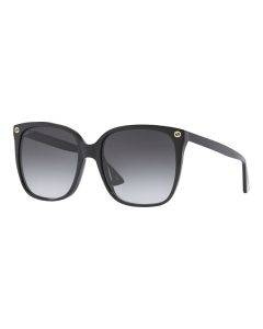 Gucci - GG0022S-001 Square Sunglasses, Matte Black/Grey Gradient 57mm