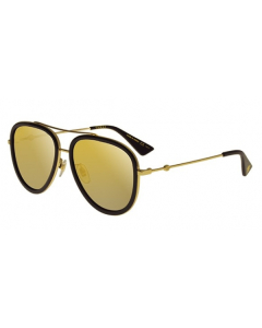 Gucci - GG0062S 001 Aviator Style sunglasses Gold 57mm