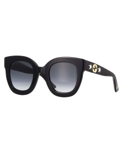 Gucci - GG0208S 001 Ladies Sunglasses Black/Grey 49mm 