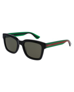Gucci - GG0001SN 002 Black/Green Square 52 mm Men's Sunglasses