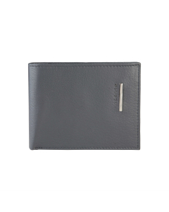 AZZARO 100% leather Men's Wallet Grey Glam