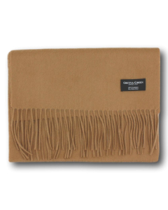 Gretna Green Wide Cashmere Scarf in Camel