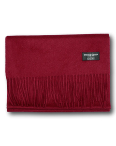 Gretna Green Wide Cashmere Scarf in Wine