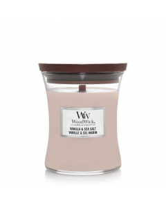 WoodWick - Vanilla and Sea Salt Medium Hourglass Candle