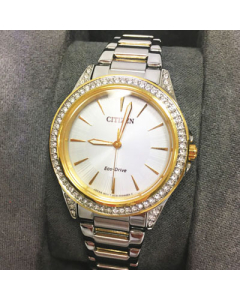 Citizen Eco Drive Ladies Watch - White Gold