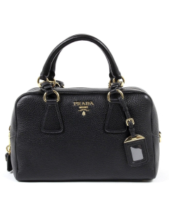 Prada Vitello Daino Handbag - Black