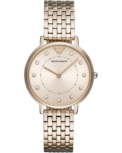 Emporio Armani Ladies Rose Gold Stainless Steel Watch