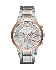 Emporio Armani Men's Chronograph Stainless Steel Rose Gold-tone Quartz Watch