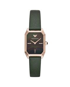 Emporio Armani Ladies Green Leather Watch AR11149