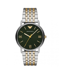 Emporio Armani Green Dial Stainless Steel Strap Watch For Men AR11228