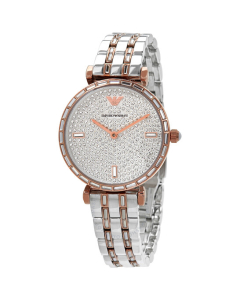 Emporio Armani - Gianni T-Bar Quartz Silver Dial Ladies Watch (AR11293)