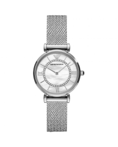 Emporio Armani Ladies Silver Mesh Strap Watch AR11319