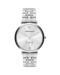 Emporio Armani Men's Watch with Silver Dial - Silver