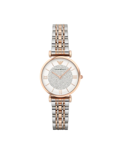 Emporio Armani Ladies Two-Tone Rhinestone Watch AR1926