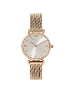 Emporio Armani - Ladies Rose Gold Mesh Watch AR1956