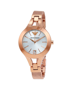 Emporio Armani Ladies' Mesh Bracelet Watch - Rose Gold