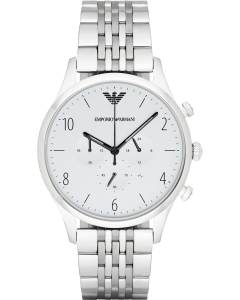 Emporio Armani Bracelet Style Men's Watch - Silver/White Dial