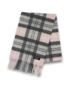 Gretna Green - Tartan Cashmere Scarf in Baird Pink
