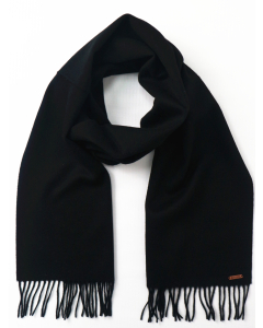 Hortons England 100% Lambswool 'Oscar' Scarf - Black