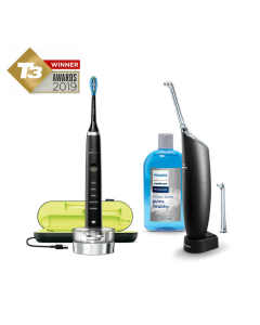 Philips DiamondClean Toothbrush 2019 Edition + AirFloss Pro in Black Bundle