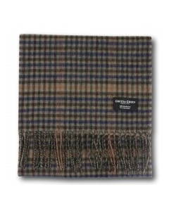 Gretna Green - 100% Lambswool Scarf in Brown Check