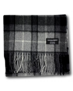 Gretna Green - Tartan Cashmere Scarf in Grey Buchanan
