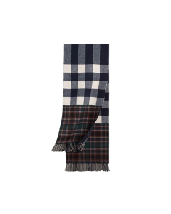 Burberry - Blue Check Reversible Wool Scarf