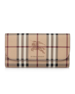 Burberry Haymarket Harris Wallet in Light Elderberry