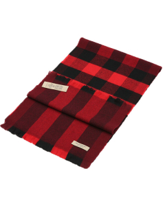 Burberry - Red Check Lash Fringe Scarf