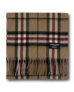 Gretna Green - 100% Lambswool Scarf in Camel Thomson