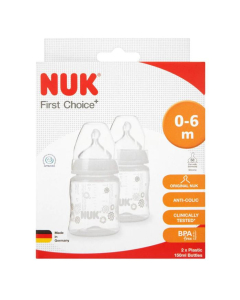 NUK - First Choice+ 150ml Bottle Silicone Teat (2 pack)