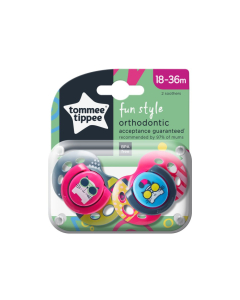 Tommee Tippee - Fun Soothers 18-36mths Cat (2pk)