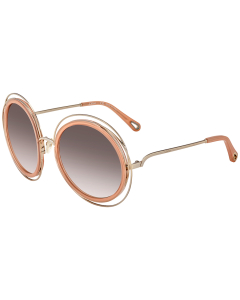 Chloé CE120SD Carlina Gold Transparent Peach Sunglasses For Women