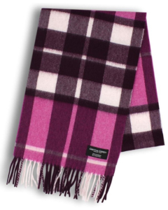 Gretna Green - Cashmere Scarf in Cerise Check