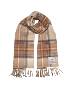 Heritage Traditions - 100% Wool Double Face Tartan Brushed Wool Scarf - Natural Stewart