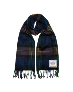 Heritage Traditions - 100% Wool Double Face Tartan Brushed Wool Scarf - Midnight Check